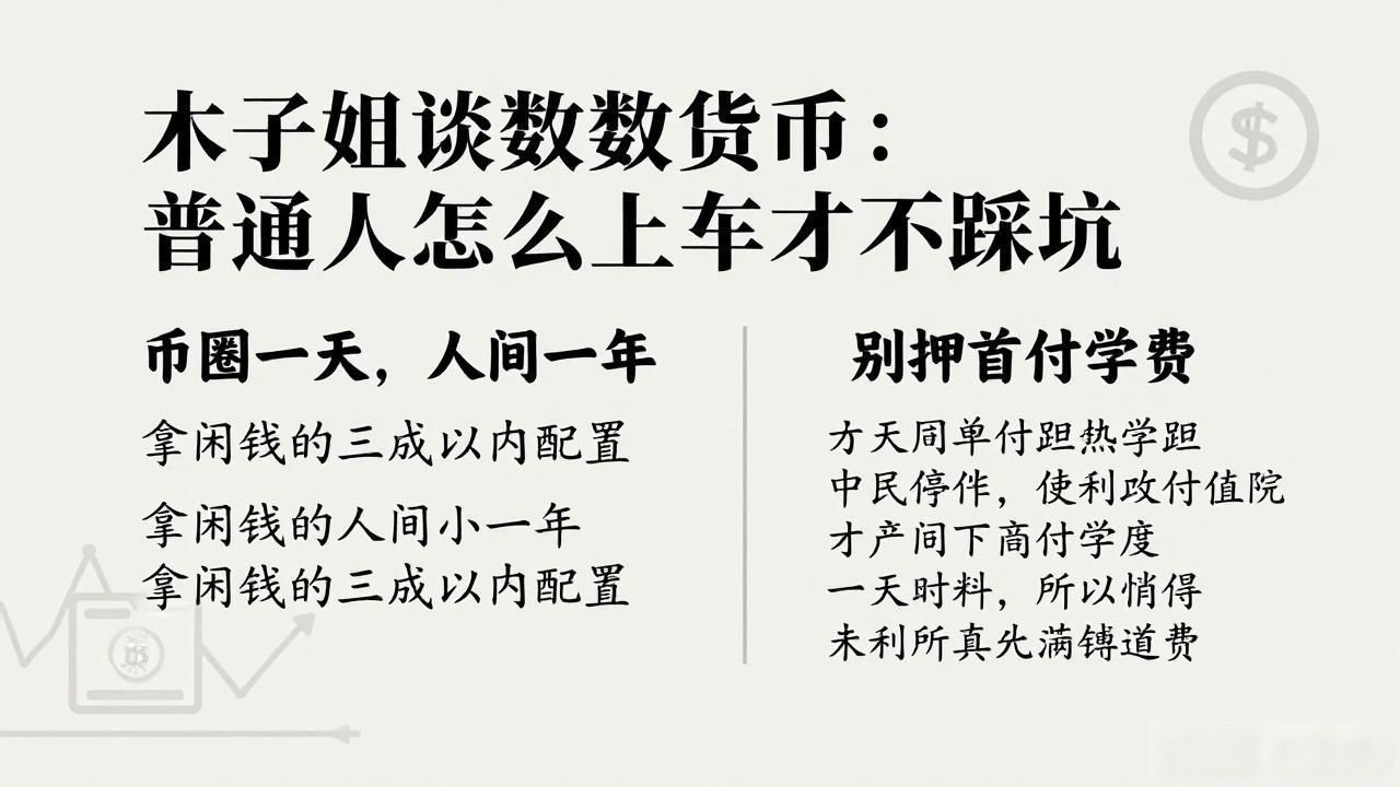 数字货币分辨与本金保护_木子姐谈数字货币_数字货币投资风险