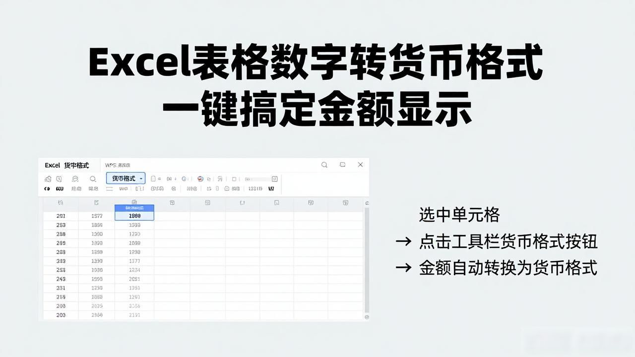 表格数字转化为货币_Excel人民币符号设置_设置单元格货币格式