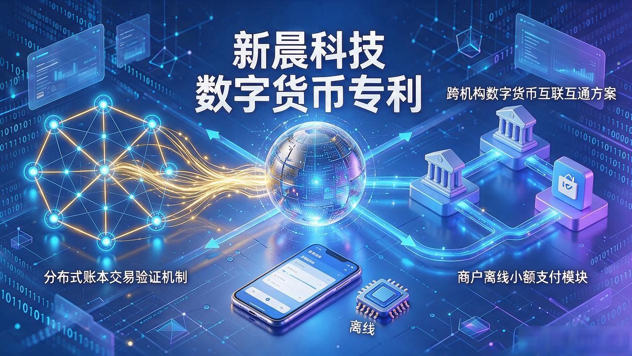 新晨科技数字货币专利，技术方向和行业影响一次讲明白
