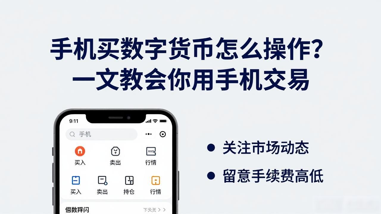 手机买数字货币怎么操作？一文教会你用手机交易