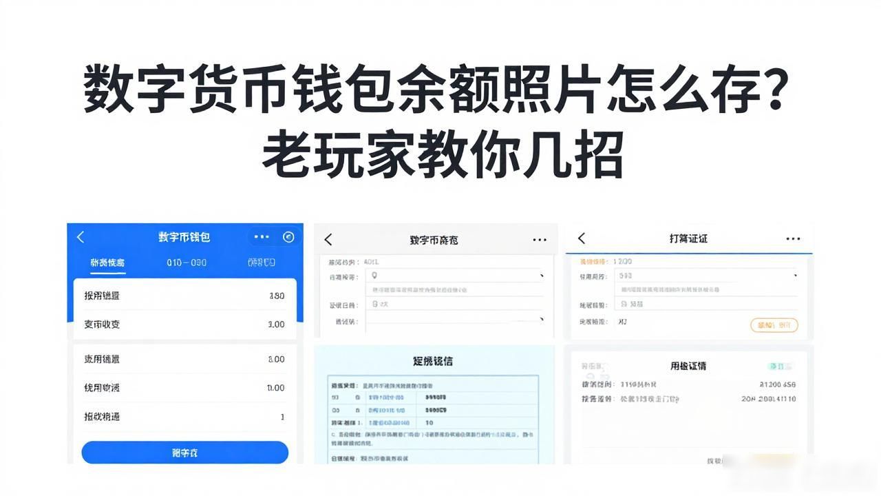数字货币钱包余额照片怎么存？老玩家教你几招