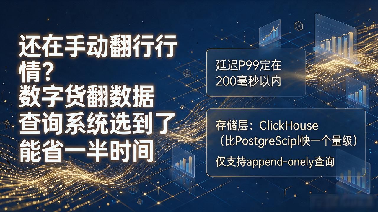 还在手动翻行情？数字货币数据查询系统选对了能省一半时间