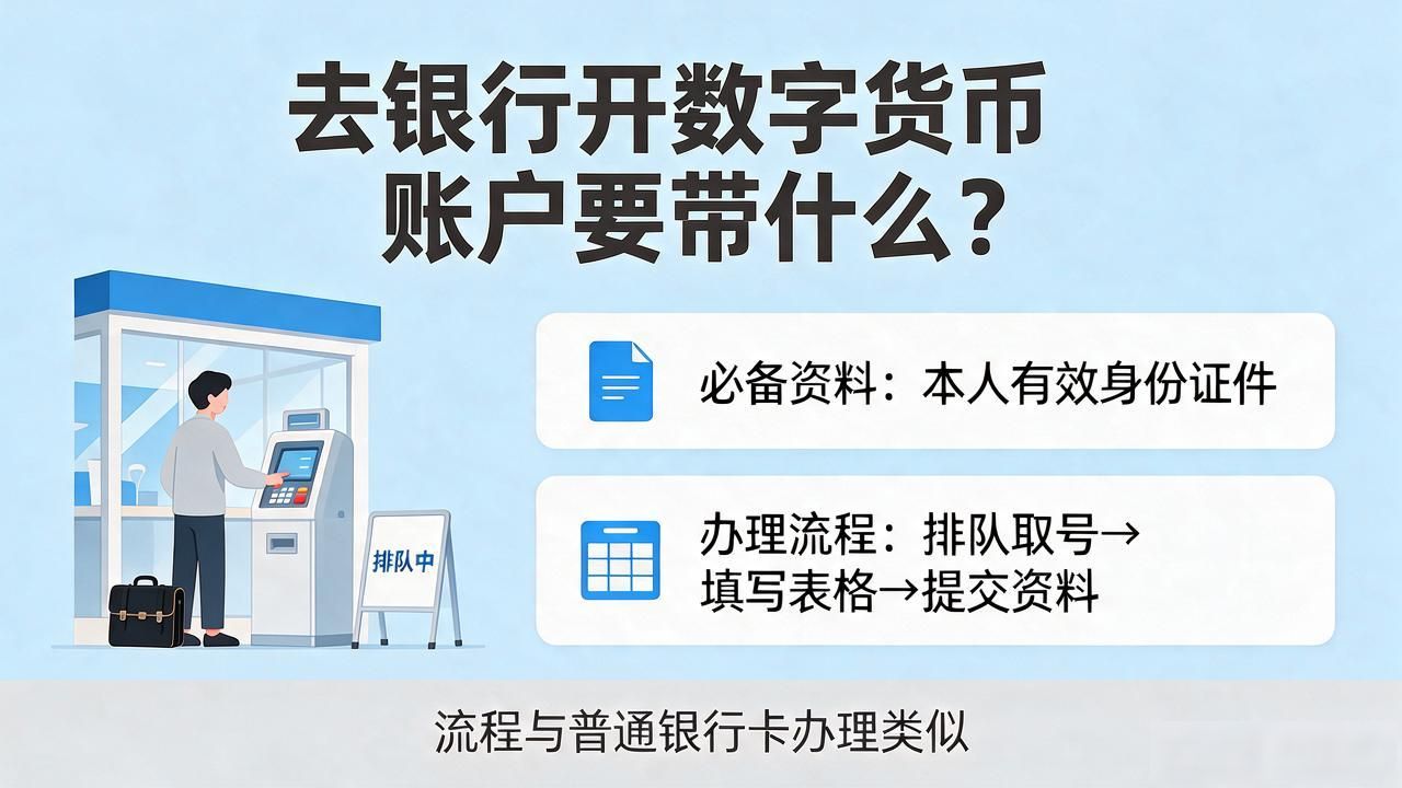 去银行开数字货币账户要带什么？流程详解