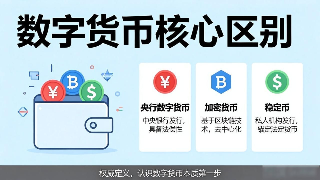 数字货币权威定义：一文讲清央行数字货币、加密货币与稳定币的核心区别