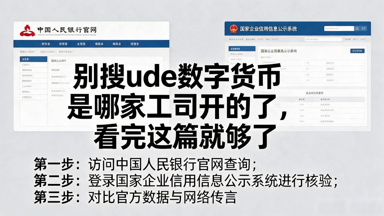 央行数字货币查询方法_ude数字货币是哪家工司开的_ude数字货币骗局