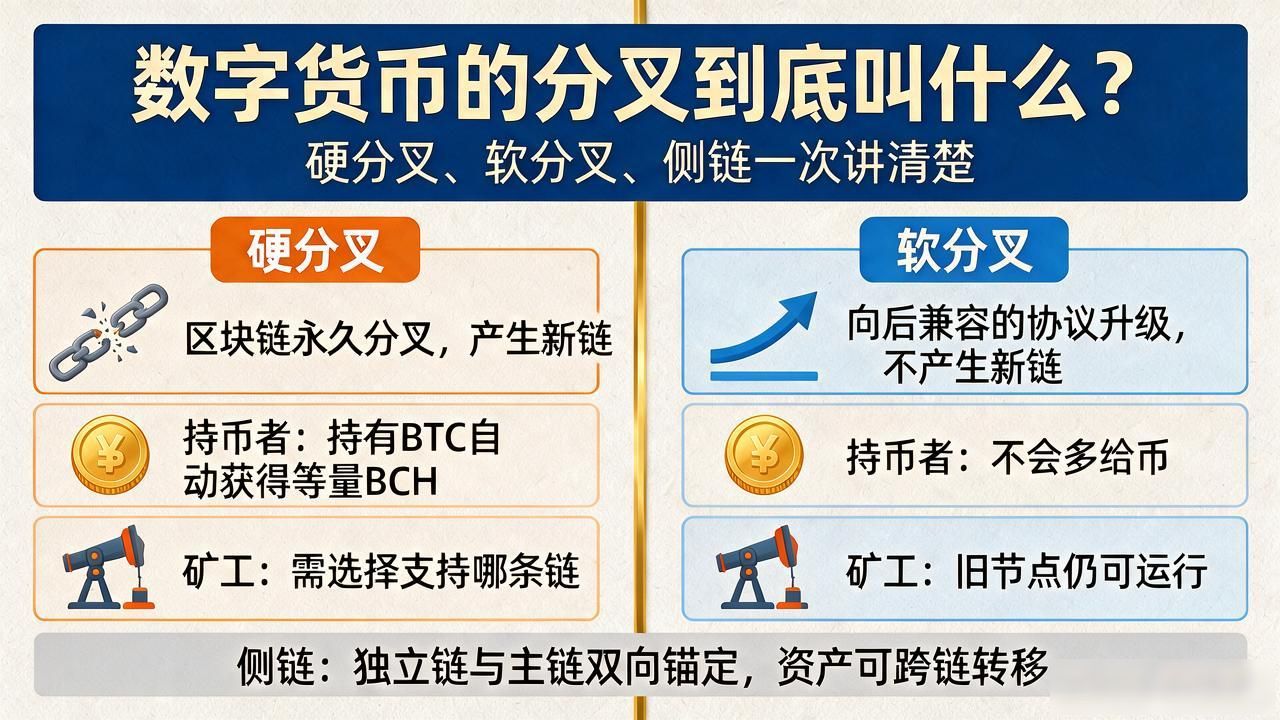 数字货币硬分叉与软分叉的区别_比特币BCH和以太坊ETC分叉命名规则_数字货币分叉叫什么