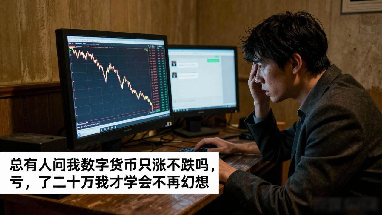 总有人问我数字货币只涨不跌吗，亏了二十万我才学会不再幻想