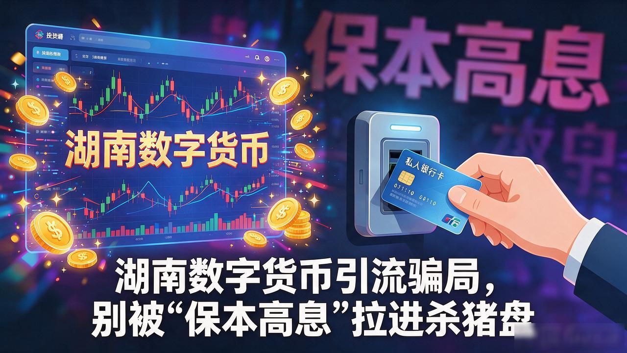 湖南数字货币引流骗局，别被"保本高息"拉进杀猪盘