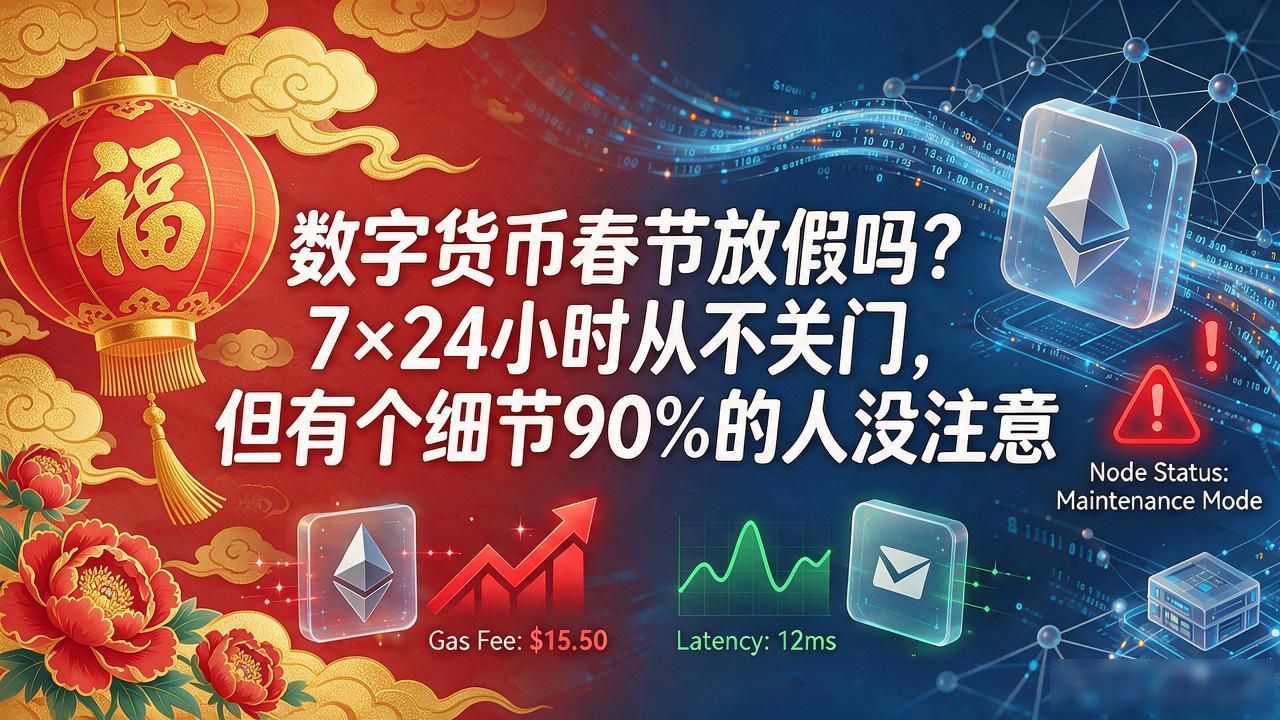 数字货币春节放假吗？7×24小时从不关门，但有个细节90%的人没注意