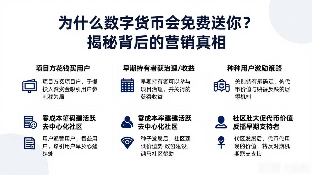 数字货币为什么会白送_免费代币领取风险防范_空投代币早期推广模式