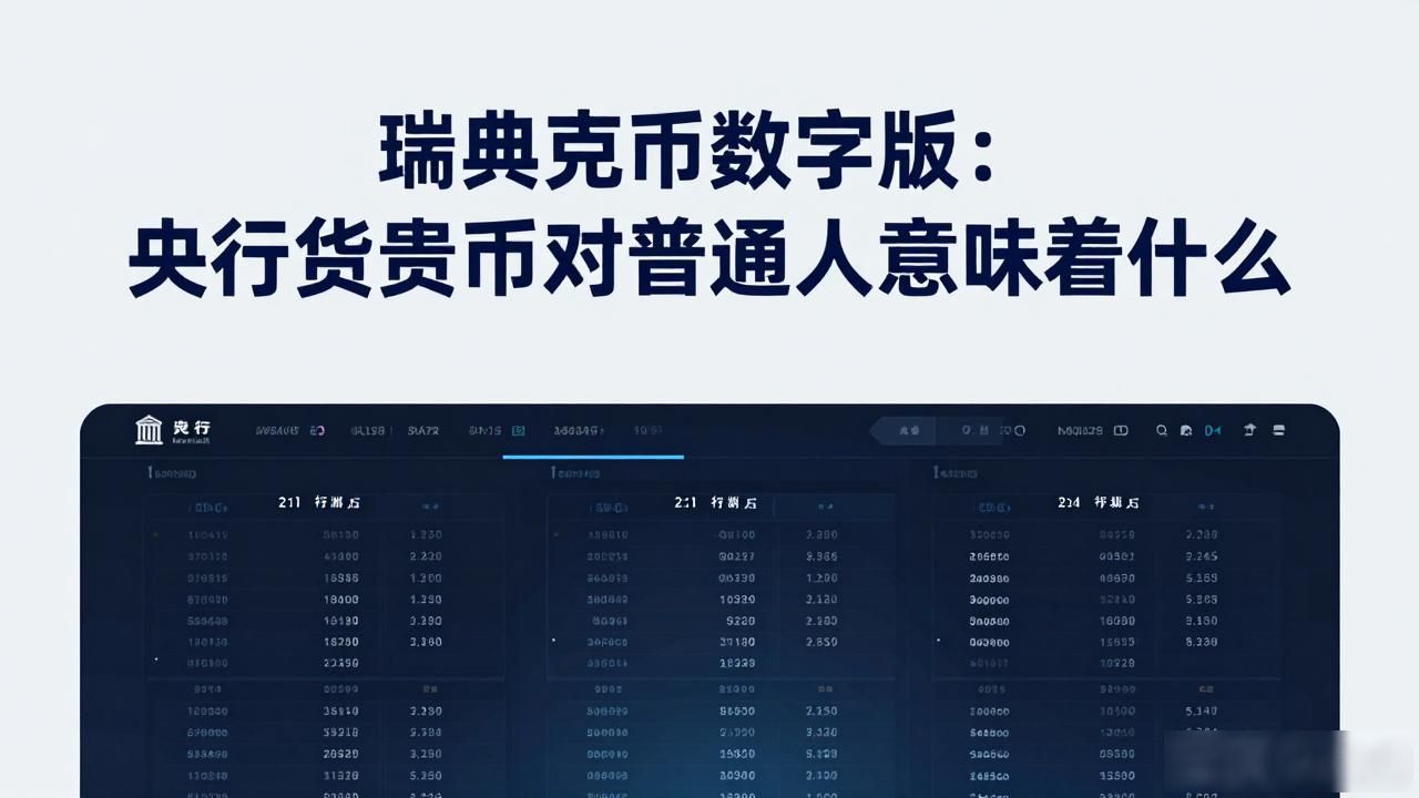 瑞典克朗银行数字货币_瑞典中央银行克朗数字版_瑞典央行e-krona的运作机制