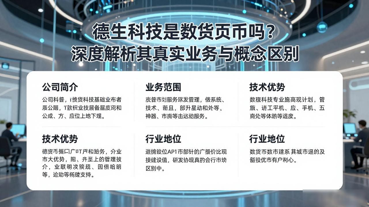 德生科技是数字货币吗？深度解析其真实业务与概念区别