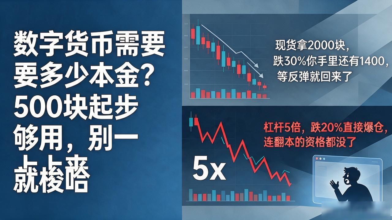 数字货币需要多少本金？500块起步够用，别一上来就梭哈
