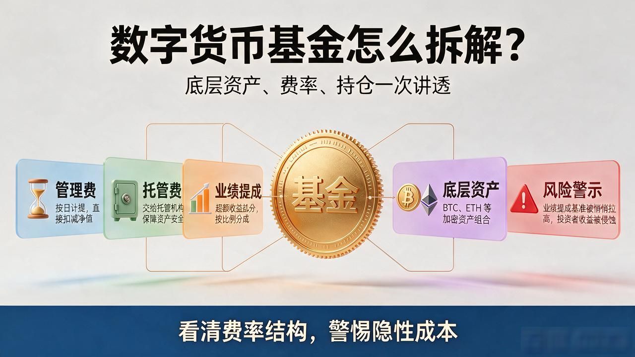 如何拆解数字货币基金_费率管理费托管费业绩提成_数字货币基金底层资产构成