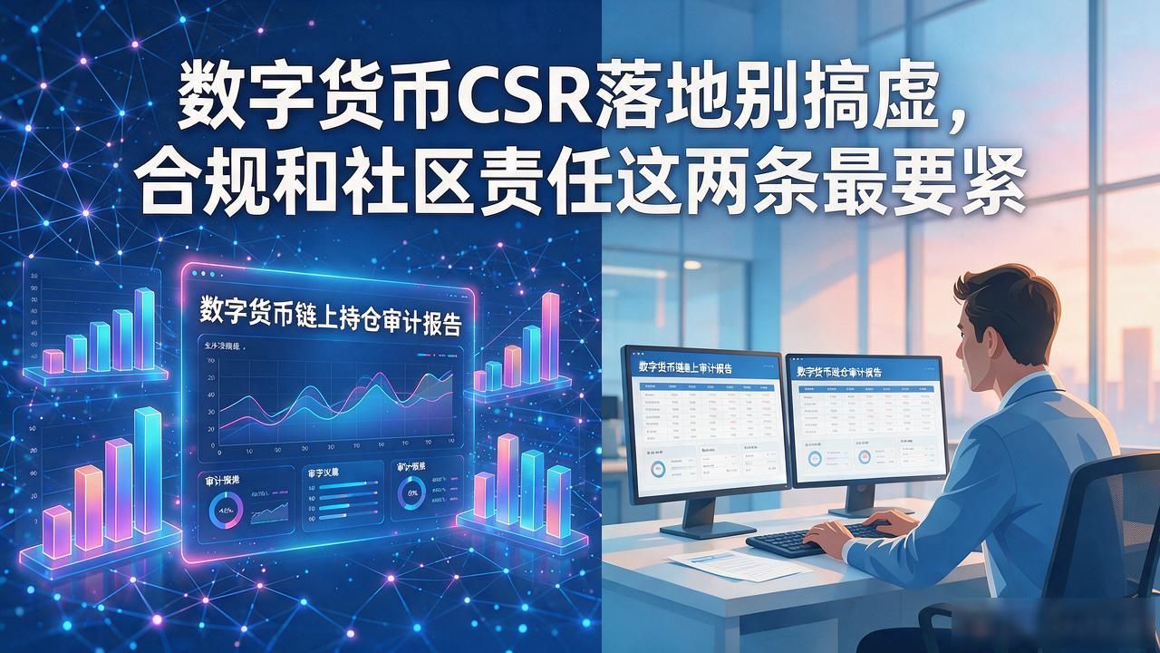 数字货币CSR落地别搞虚，合规和社区责任这两条最要紧