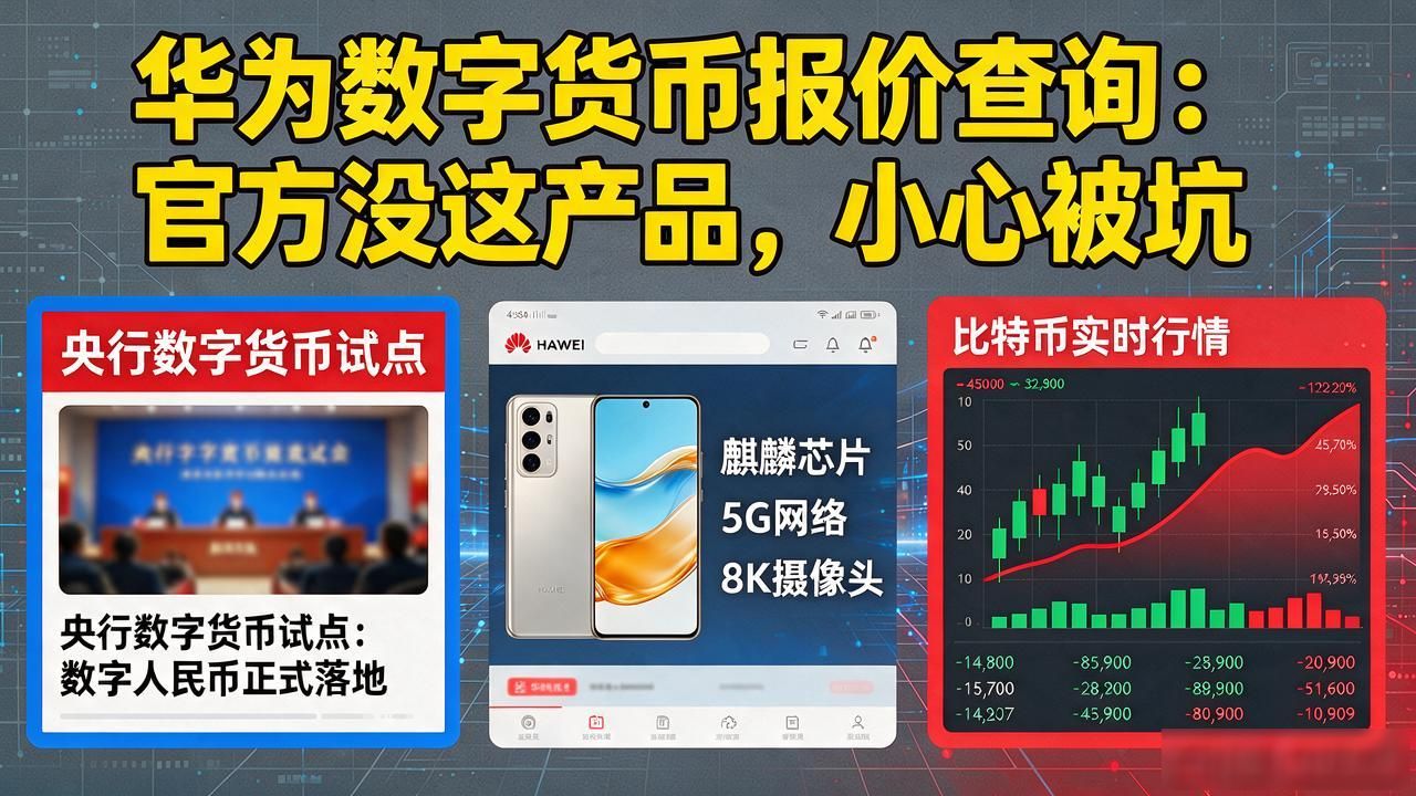 华为数字货币报价查询：官方没这产品，小心被坑