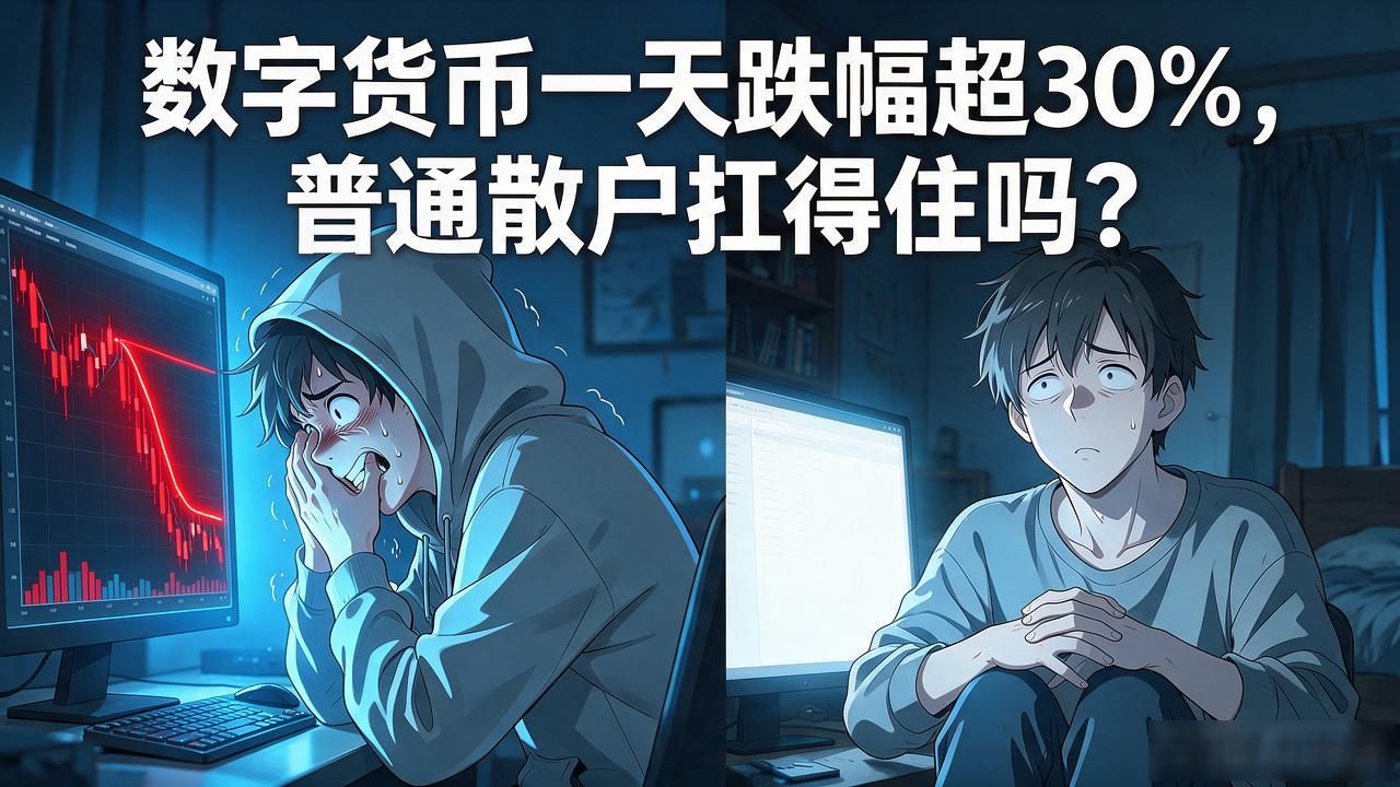 数字货币一天跌幅超30%，普通散户扛得住吗